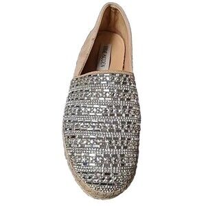 STEVE MADDEN Proud Clog Slip On Shoes Sz 6 Rhinestone Front, Suede Back Women’s